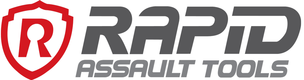 A green and gray logo for raif assault.