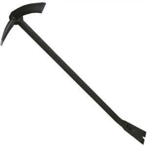 A black plastic pick with a handle.