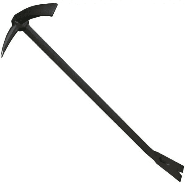 A black plastic pick with a handle.