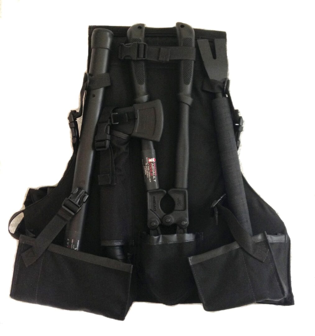 A back view of the backpack.
