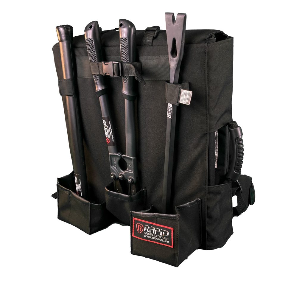 A backpack with tools in it