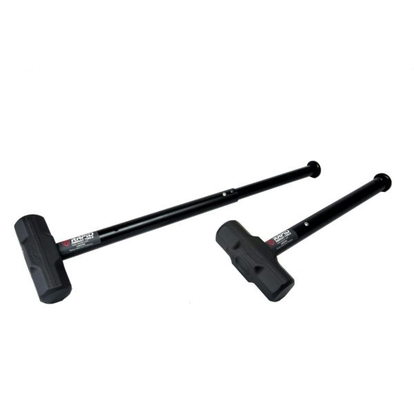 A pair of black handles with two different sizes.