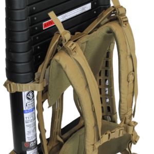 A backpack with a harness on it.