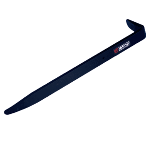 A black pen with red writing on it.