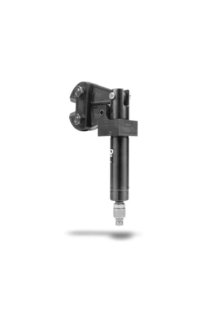 A black and silver picture of a camera on a white background