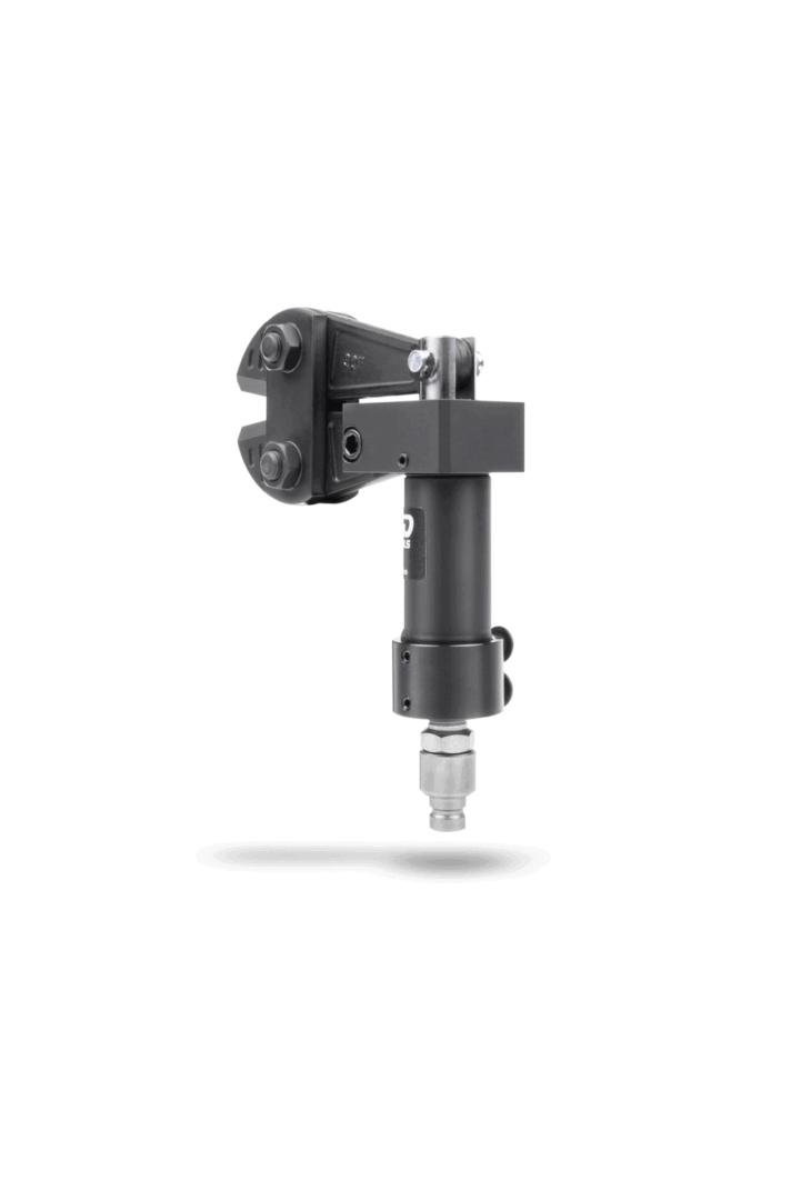 A black camera with a white background