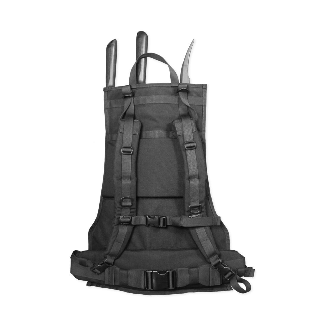 A back view of the backpack.