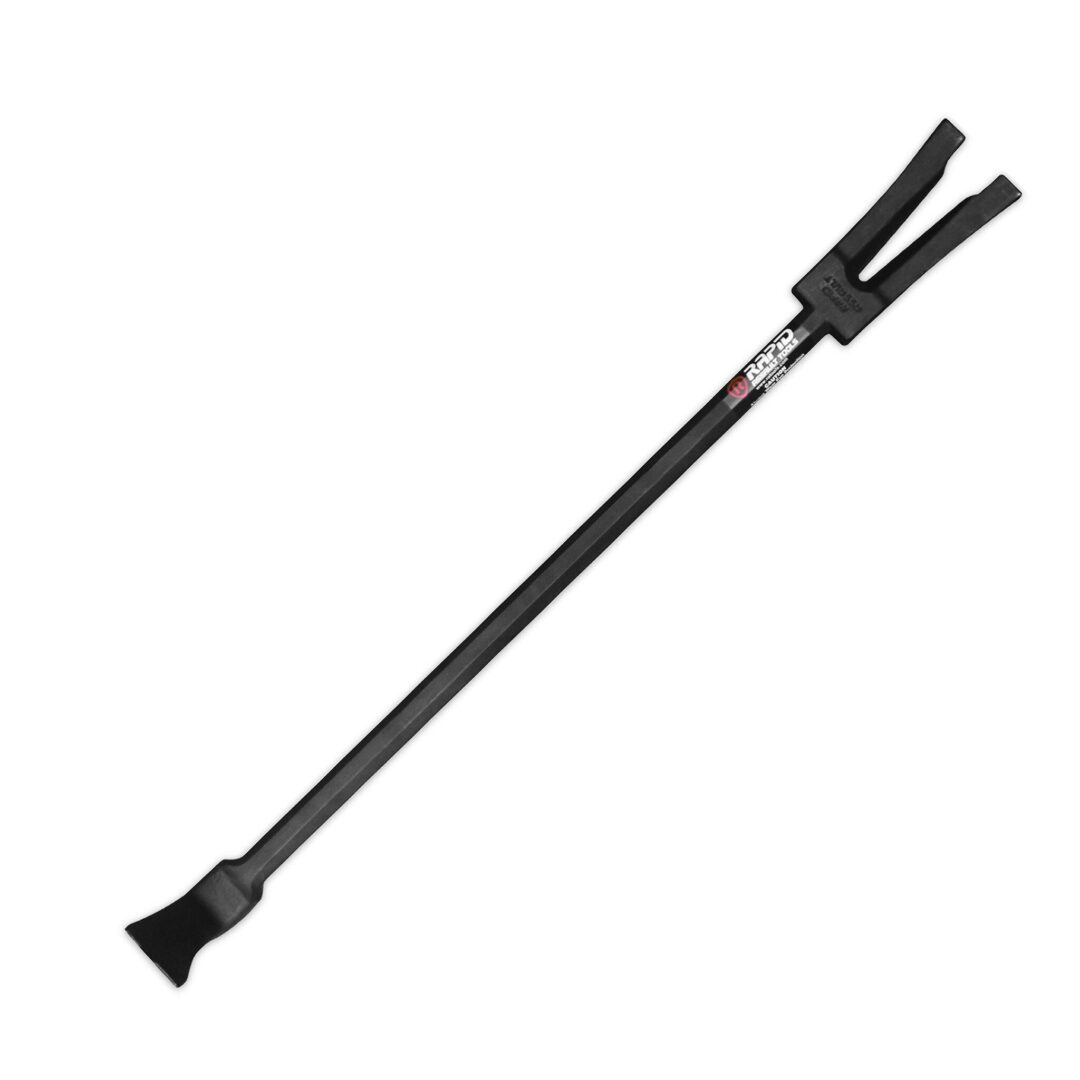 A black plastic stick with two handles on top of it.