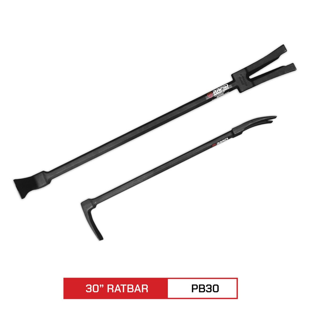 A pair of black handles on a pole.