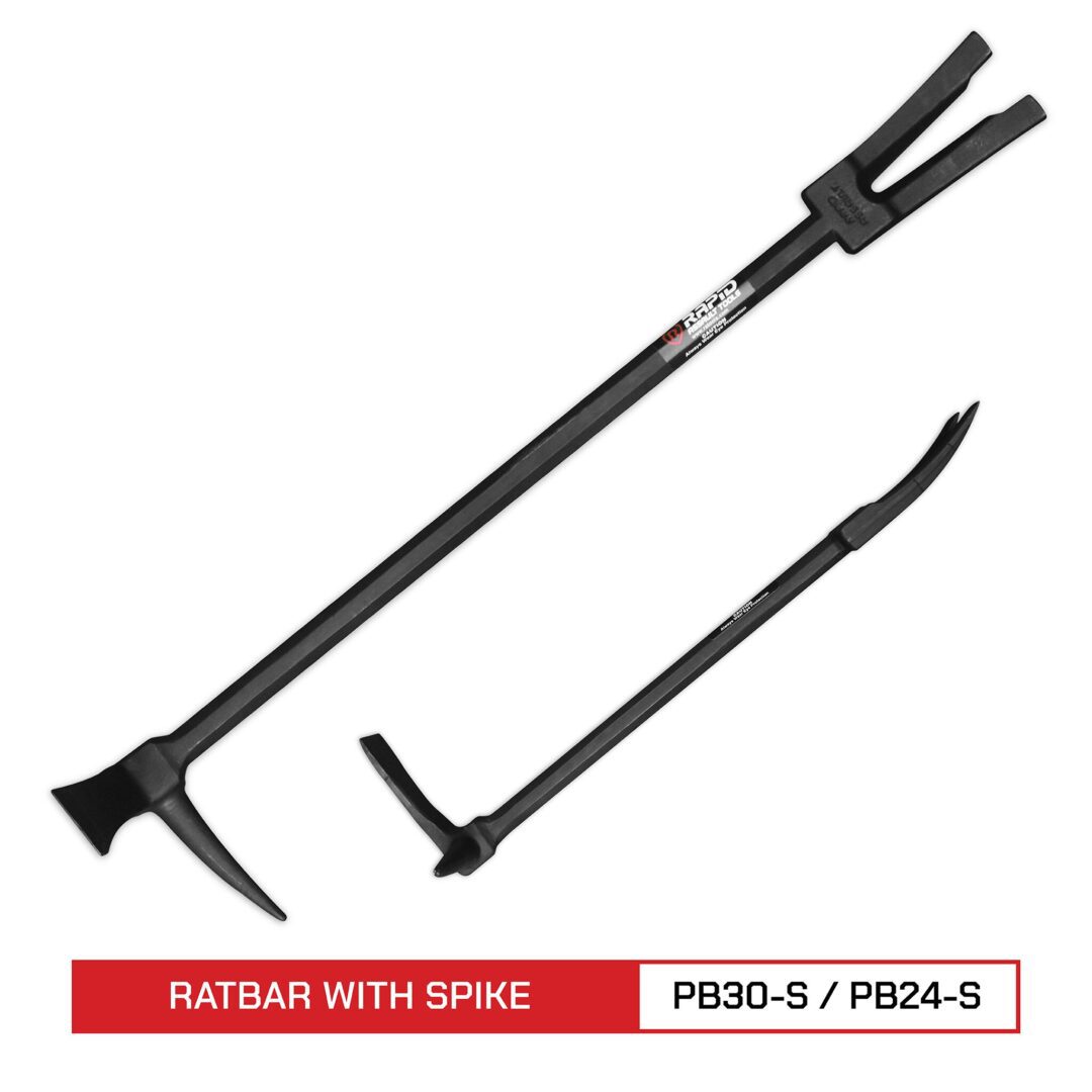 A pair of ratbar with spike on the end.
