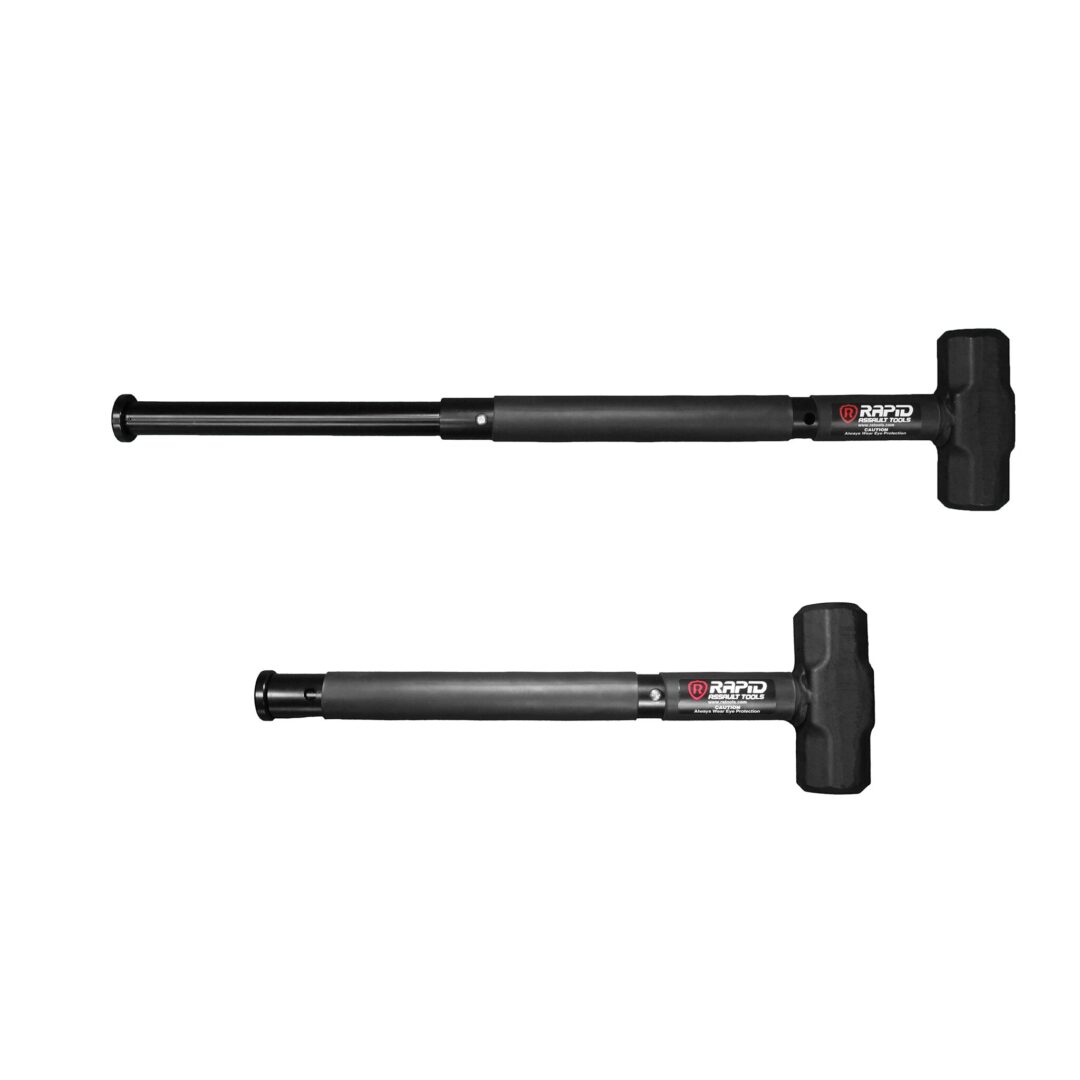 A pair of hammers with different handles on each side.