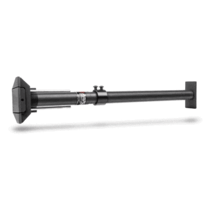 Black adjustable wall support bracket.