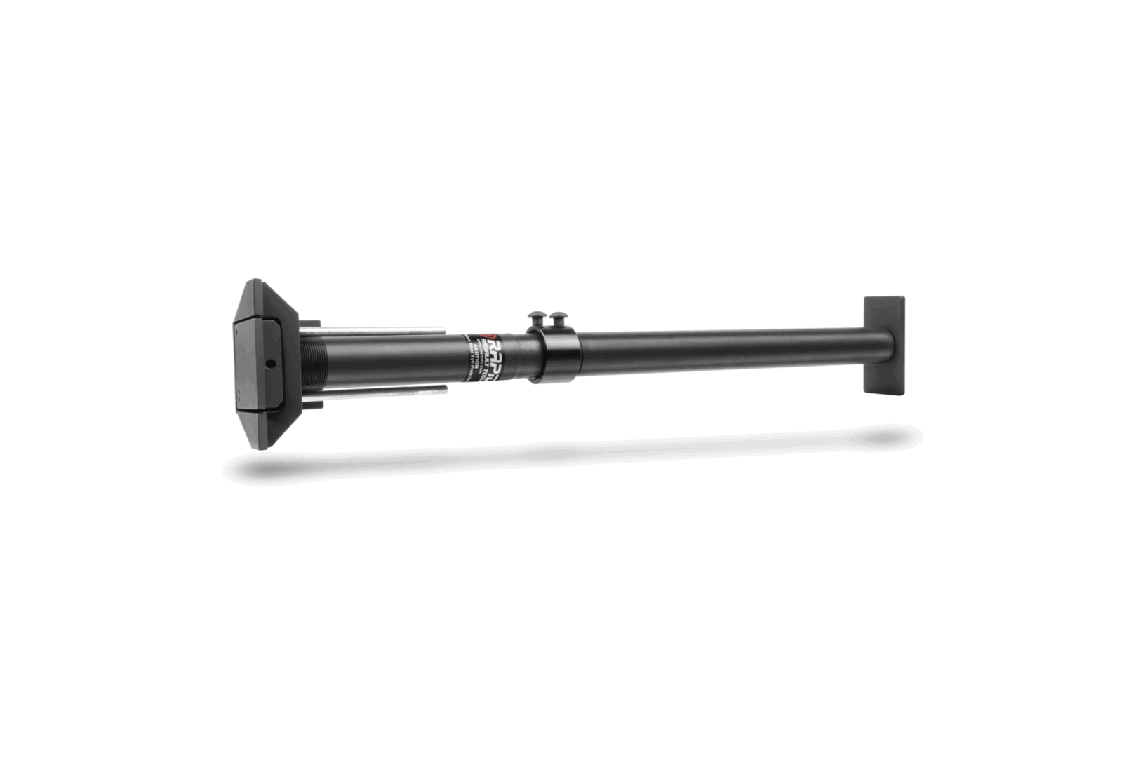 Black adjustable wall support bracket.